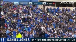 Duke QB Daniel Jones Sets School-Record In Win vs. UNC