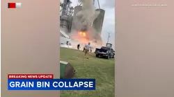 Grain bin collapses in Illinois: VIDEO