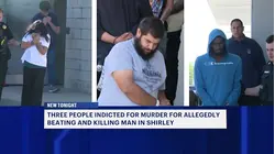 Murder charges filed against 3 people in "vicious" beating death of Shirley man with household objects
