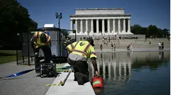 Trump's $14.6M 'American Flag Blue' Reflecting Pool Turns Green