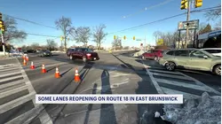 Route 18 partially reopens in East Brunswick after overnight crash