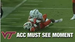 Virginia Tech's Jermaine Waller With The Insane Interception | ACC Must See Moment