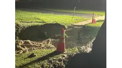 12-inch water main break causes lane closures and low water pressure in East Brunswick