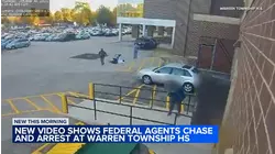 New video shows feds detain 2 after chase ends at suburban HS campus