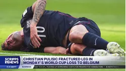US star Christian Pulisic fractured leg in World Cup loss to Belgium