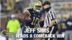 QB Jeff Sims Leads Georgia Tech  To Comeback Win
