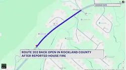 Route 202 reopens in Montebello after reported house fire shuts down roadway