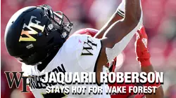WR Jaquarii Roberson Stays Hot For Wake Forest