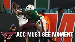 Virginia Tech's Tre Turner Incredibly Snags A 1-Hand TD Grab | Must See Moment