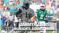 Georgia Tech RB Jahmyr Gibbs Highlights Against Miami