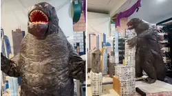 VIDEO: East Bay man gifted 'Godzilla rage room' for his birthday