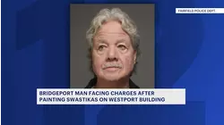 Bridgeport man accused of painting swastikas on Westport building