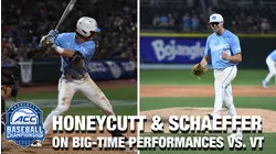 UNC's Vance Honeycutt & Brandon Schaeffer Talk Huge Win | ACC Baseball Championship