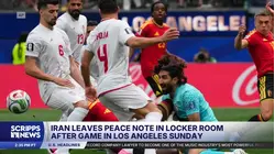 Iran football team leaves note of gratitude and peace following Sunday's match