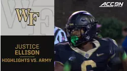 Wake Forest RB Justice Ellison Runs All Over Army