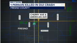 1 dead, 2 hospitalized after suspected DUI crash in Fresno County