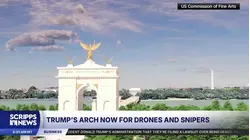 Trump says his planned arch would become a 'military complex'