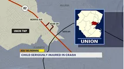 Child critically injured after crash sends car into pole in Union