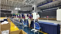 Volunteers pick up official Ryder Cup gear at Hofstra ahead of golf event