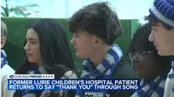 Ex-patient returns to Lurie Children's to say 'thank you' through song