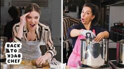 Hailee Steinfeld Tries to Keep Up with a Professional Chef