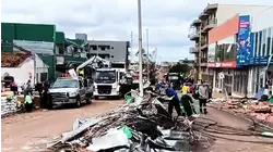 Fue una noche infernal en el sur de Brasil: un tornado arrasa con Rio Bonito do Iguaçu