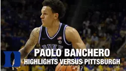Duke's Paolo Banchero Tops 20 Points On Hot Shooting