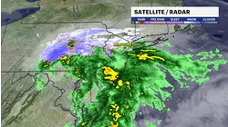 Morning showers and cloudy skies in Brooklyn