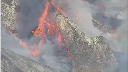 1,000-acre brush fire burning near Lake Piru in Ventura County