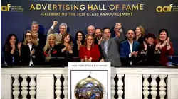 Advertising Hall of Fame's 2026 class rings closing bell at NY Stock Exchange