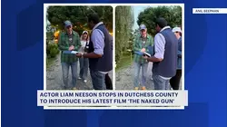 Liam Neeson surprises fans at Amenia drive-in