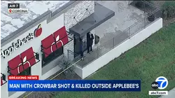 Suspect killed in police shooting outside Applebee's restaurant in Corona