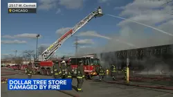 Chicago firefighters tackle Dollar Tree fire on Thanksgiving in Little Village