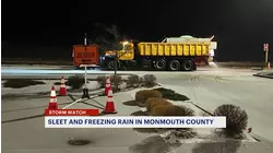 Icy precipitation causes dangerous road conditions in Monmouth County
