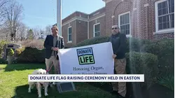 Easton flag raising recognized National Donate Life Month and importance of becoming a donor