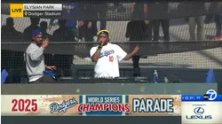 Mustard plays 'Not Like Us' as team arrives at Dodger Stadium