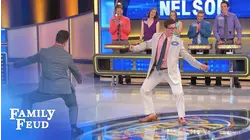 Sam & Andrew get into Jimmy Fallon's tight pants!!! | Family Feud