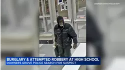 Burglary, attempted robbery suspect breaks into suburban high school