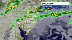 Mostly cloudy Sunday, with showers arriving Sunday afternoon in New Jersey
