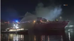 Ship is moved out to sea from Port of LA after fire erupts onboard