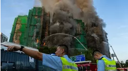 Dramatic video shows Hong Kong apartment fire