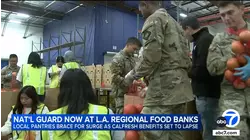 National Guard troops, deployed by Newsom, arrive at LA Regional Food Bank amid government shutdown