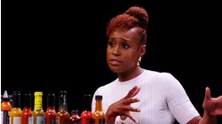 Issa Rae Raps While Eating Spicy Wings