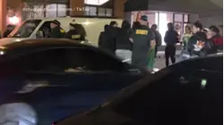 Manhunt in Southern California after Tesla owner drives through crowd, injuring 4