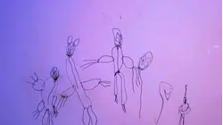 Causan escalofríos los dibujos que un niño hace de los supuestos espectros que ve en su casa