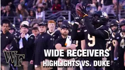 Wake Forest Wide Receivers Put On A Show Against Duke