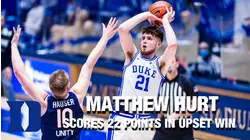 Duke's Matthew Hurt Scores 22 Points In Upset Win