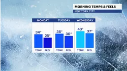 Brighter skies with a chilly breeze to start the week in The Bronx