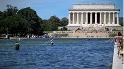 President Trump claims vandals are responsible for Reflecting Pool problems