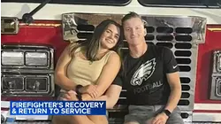Volunteer firefighter returns to duty 2 years after devastating crash that killed boyfriend